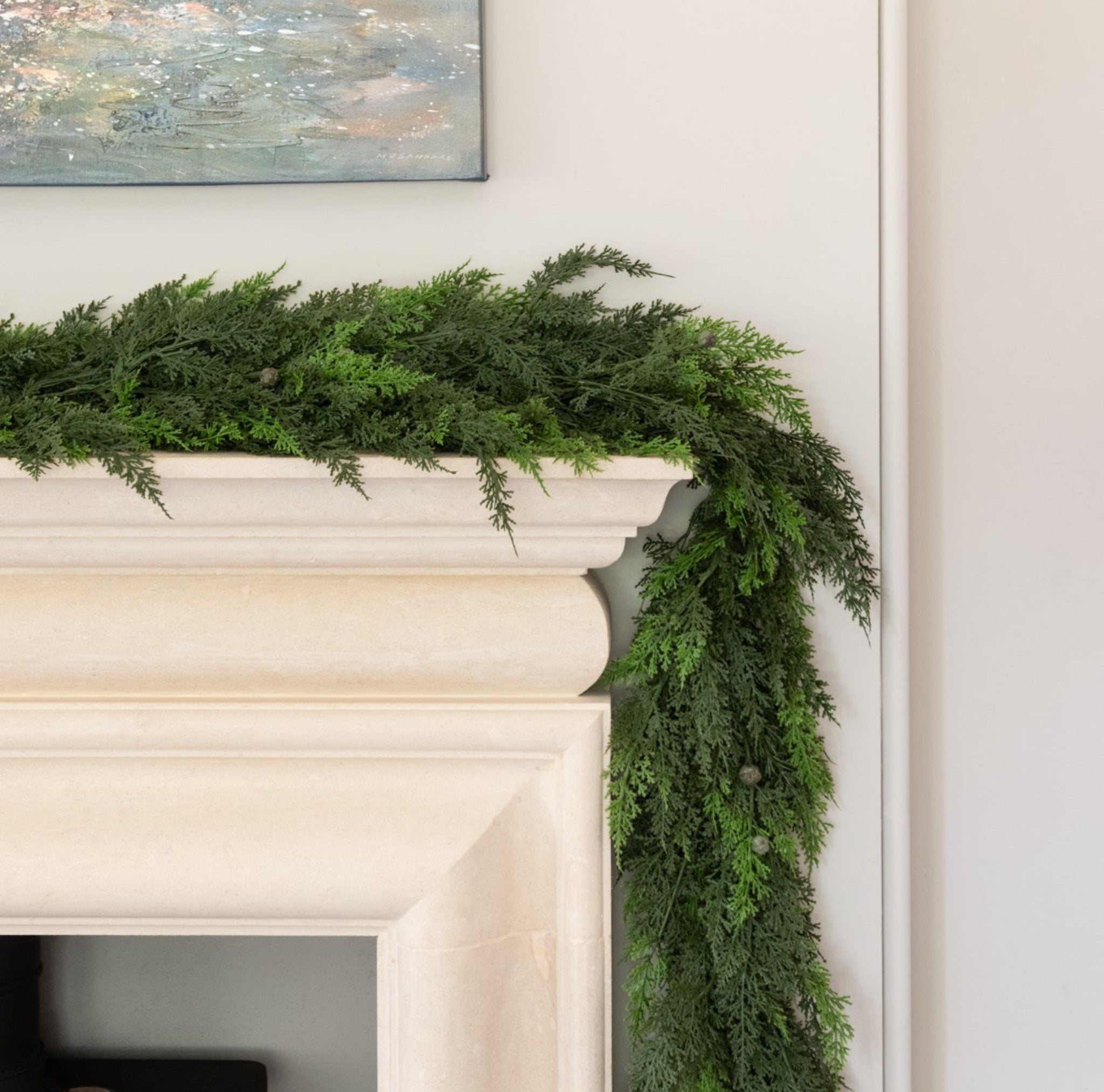 Faux Fresh Cedar Garland