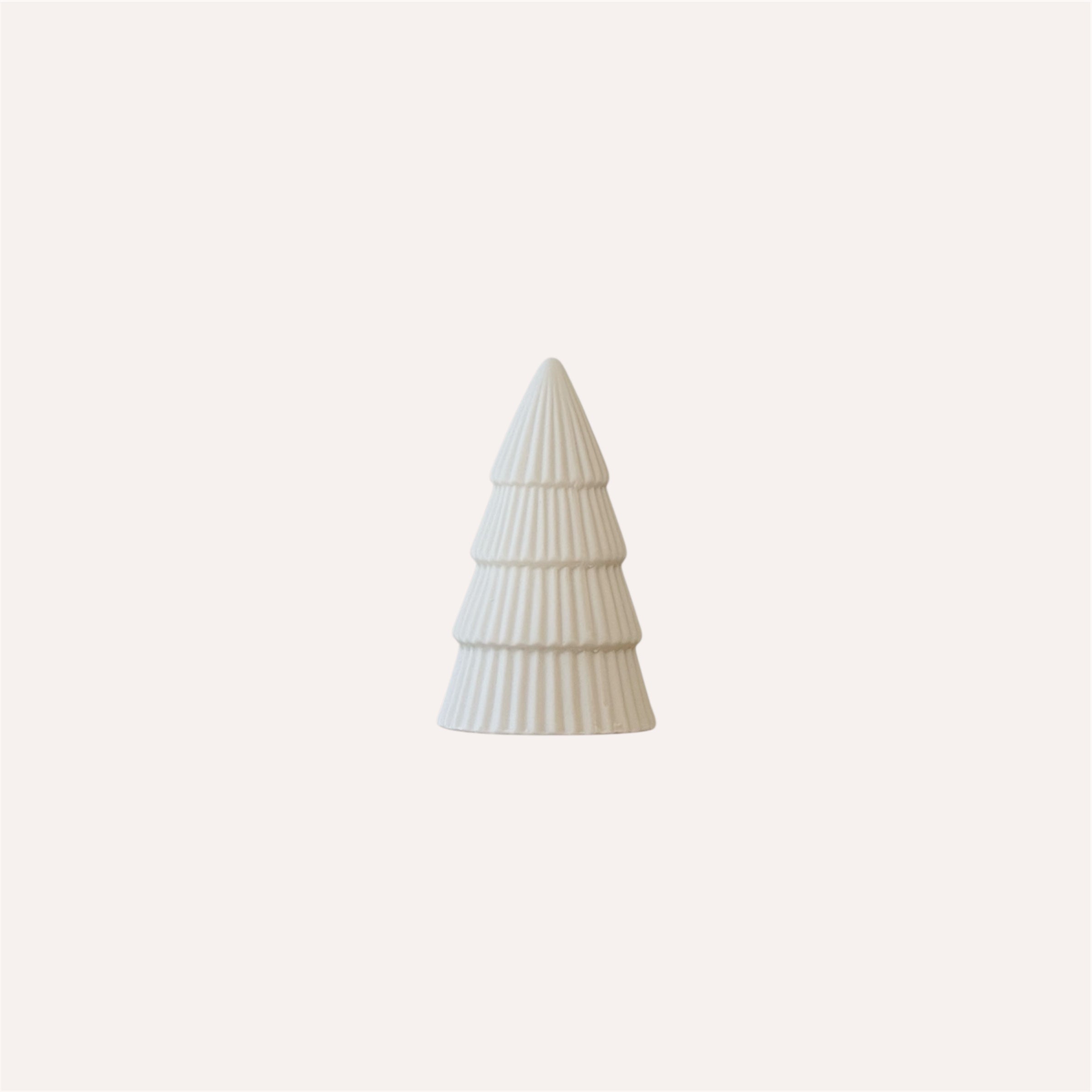 Matte White Striped Tree
