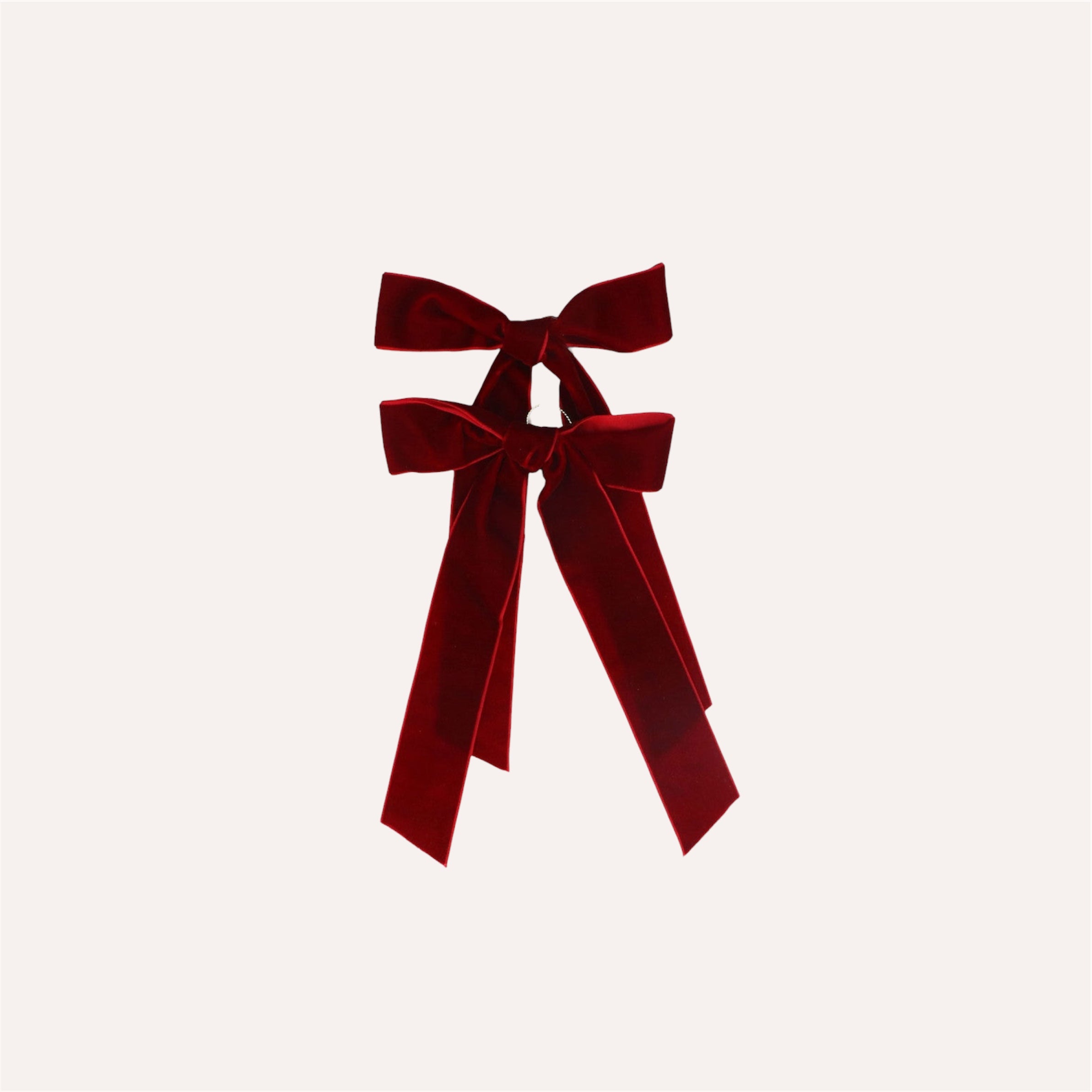 2 Plum Velvet Bows