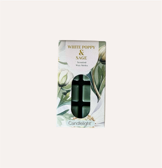 Pack of 8 Wax Melts Poppy & Sage