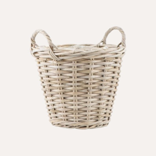 Lined Rattan Basket