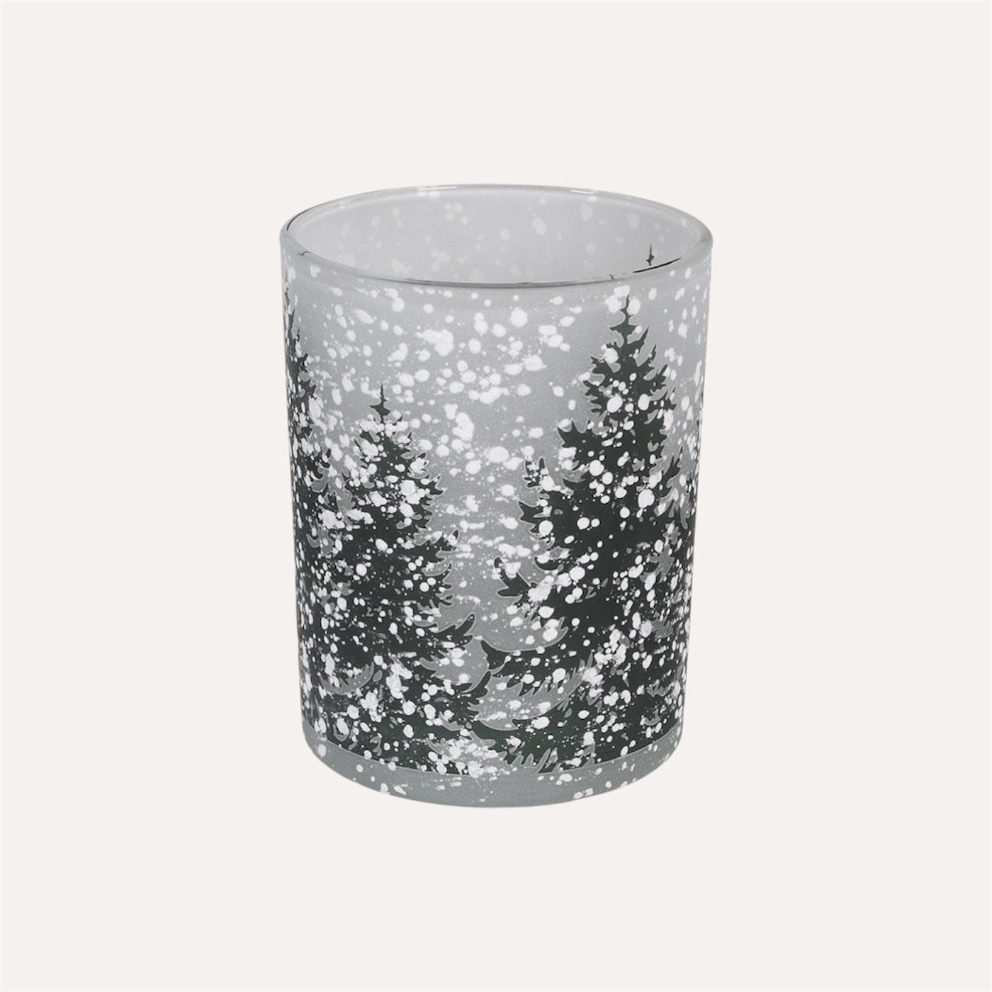 Snowy Trees Candle Holder
