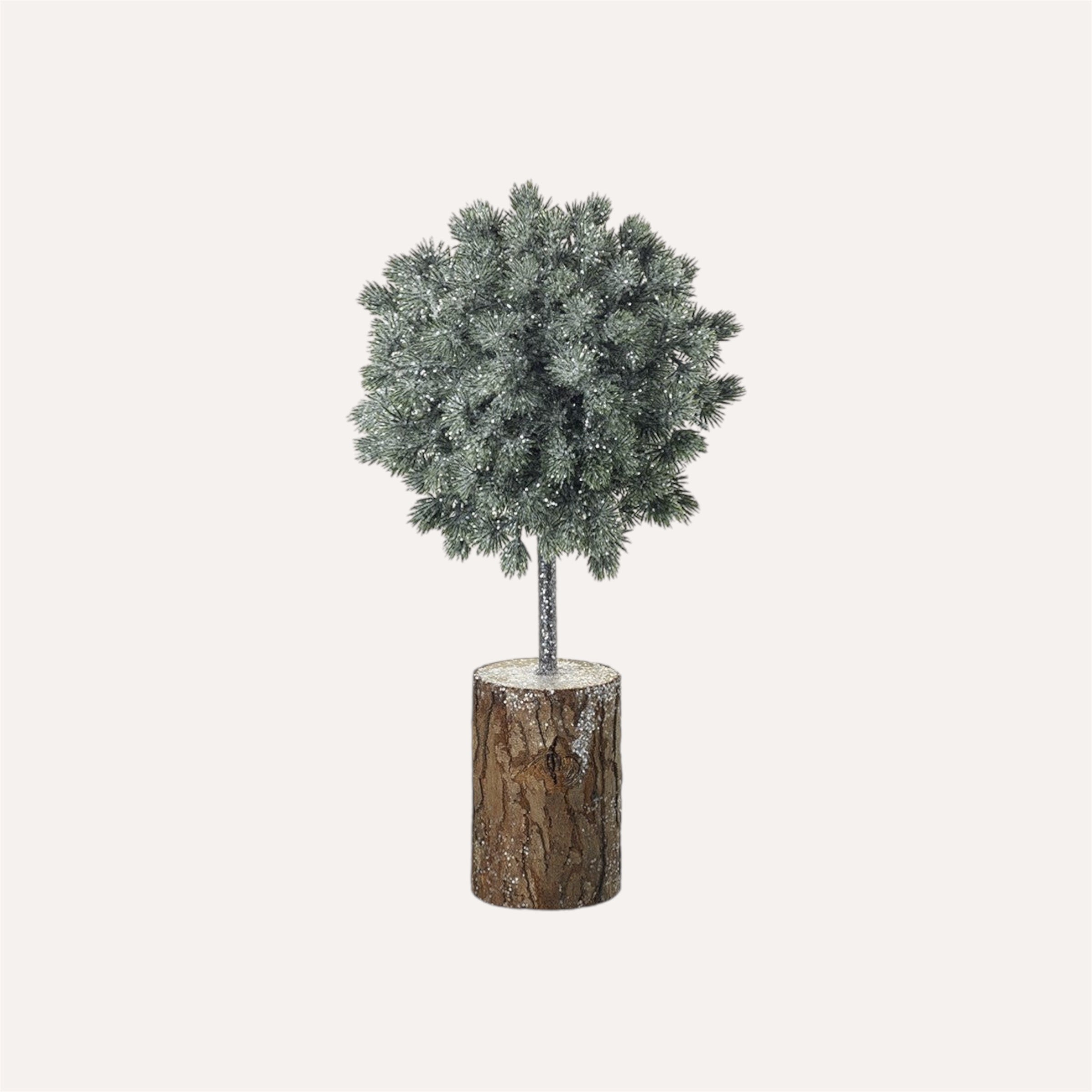 Snowy Tree On Wooden Base