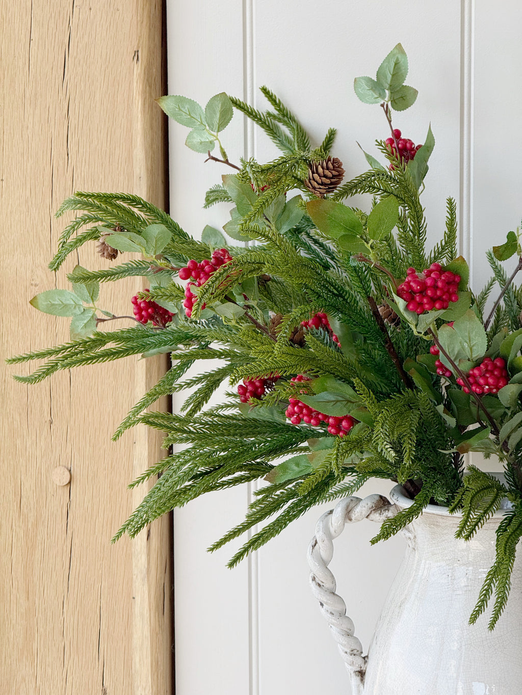 Pine Spray With Berries & Pinecones