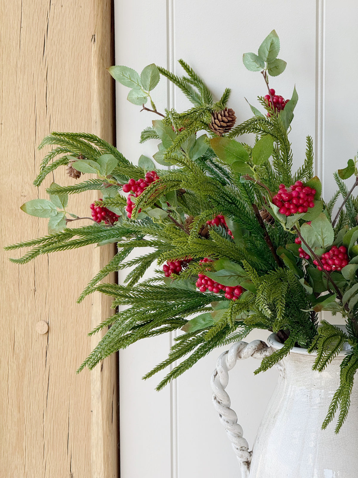 Pine Spray With Berries & Pinecones