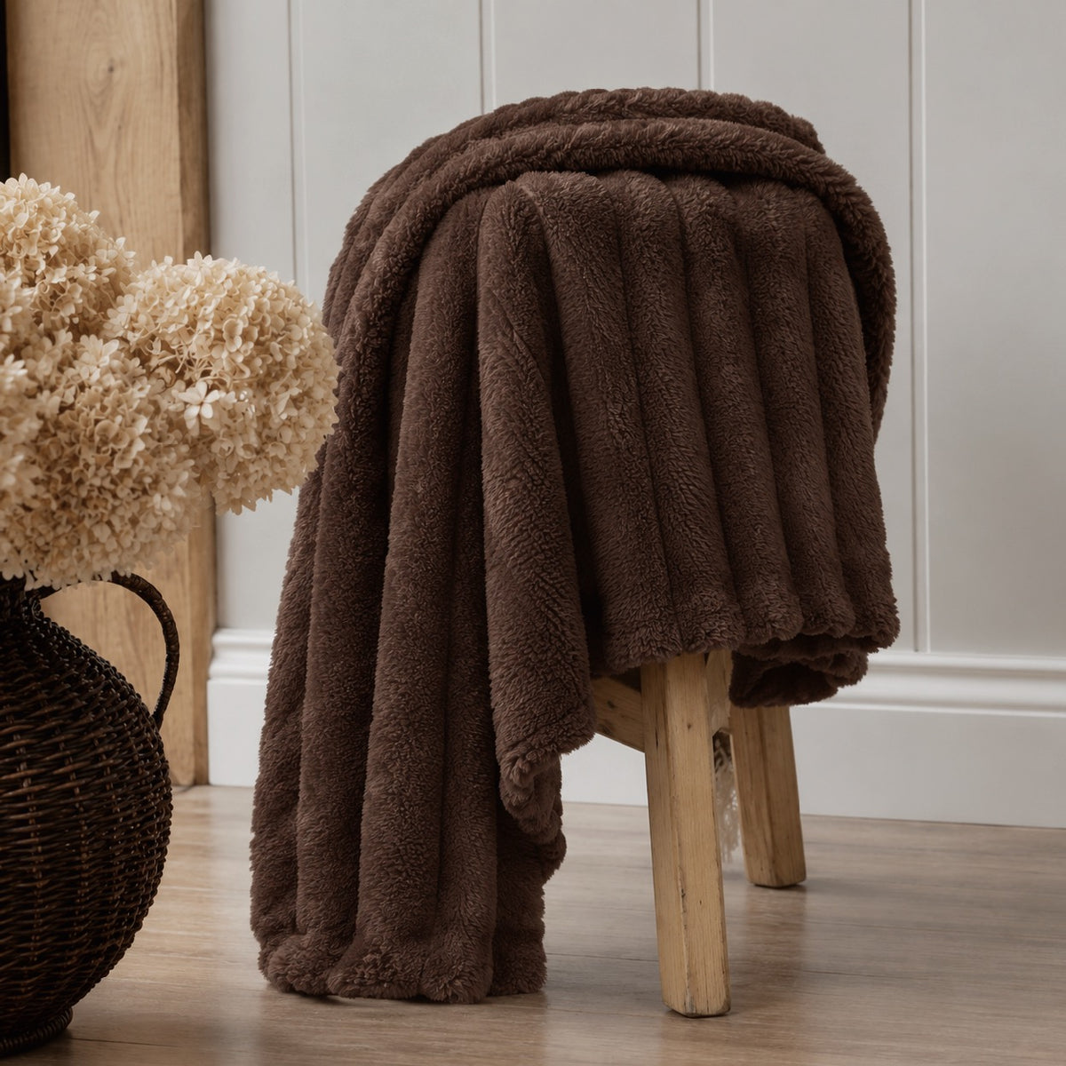 Faux Fur Brown Isla Throw