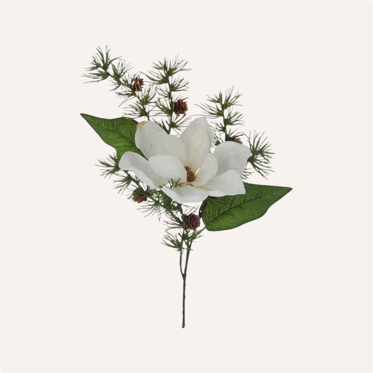 White Magnolia Festive Branch