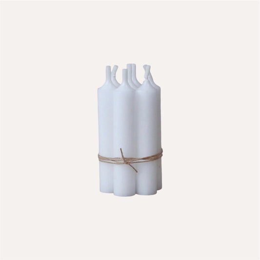 White Short Dinner Candle Bundle