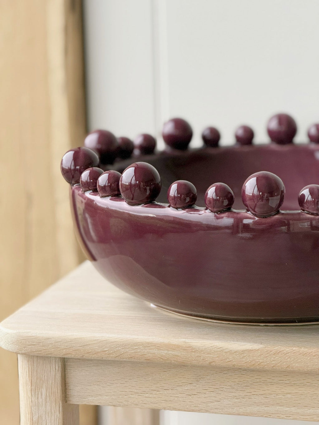 Burgundy Decorative Bobble Bowl