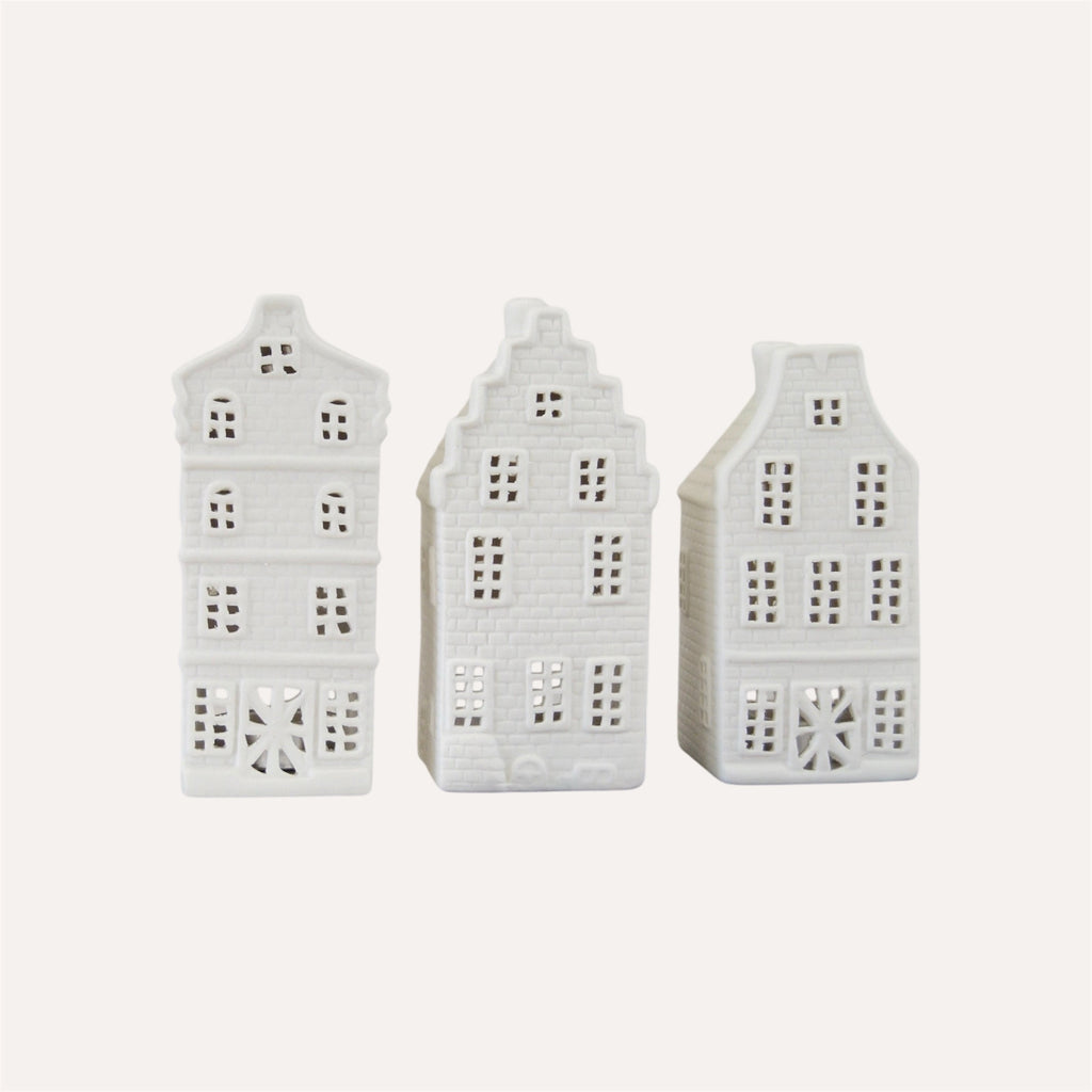 Trio Of Porcelain Houses