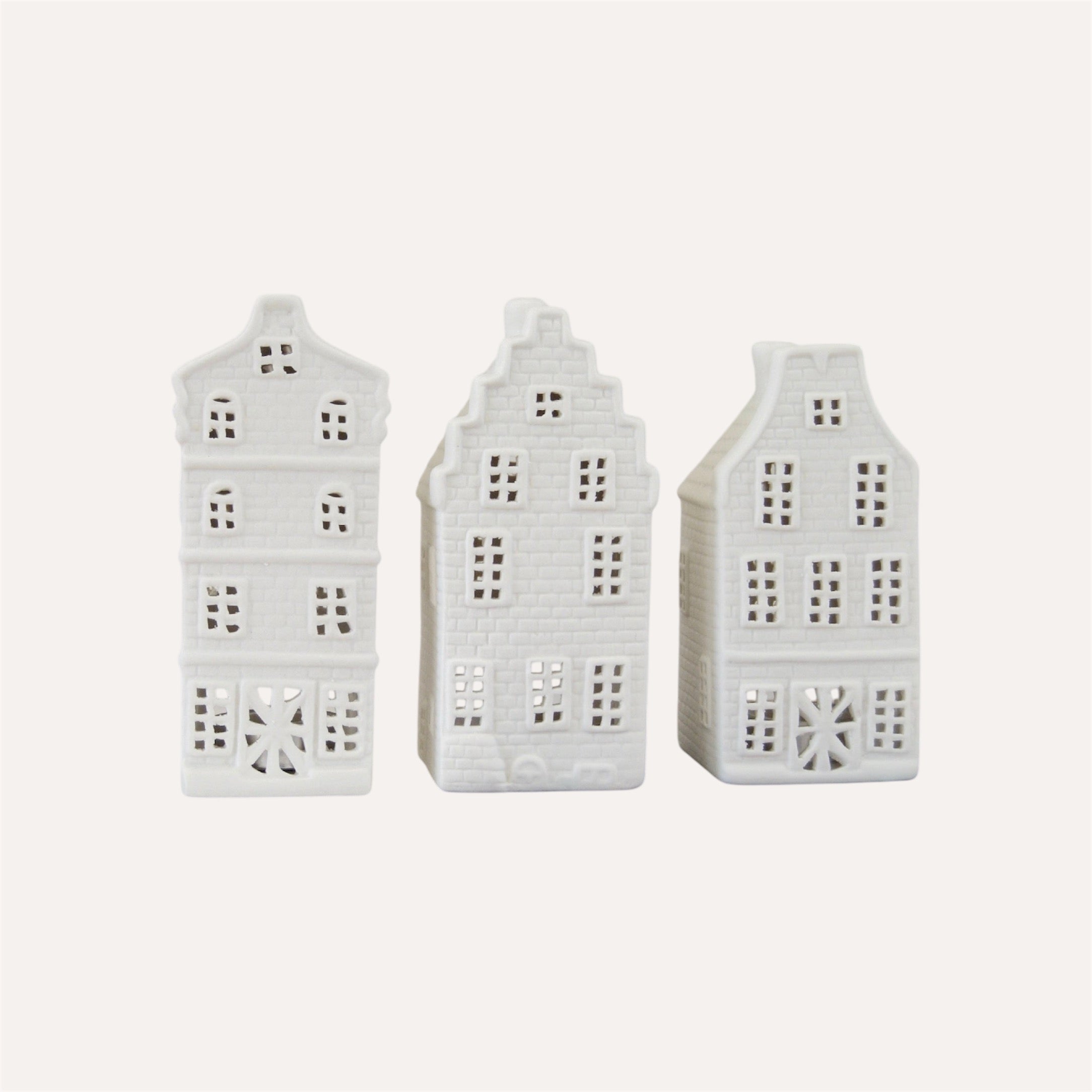 Trio Of Porcelain Houses