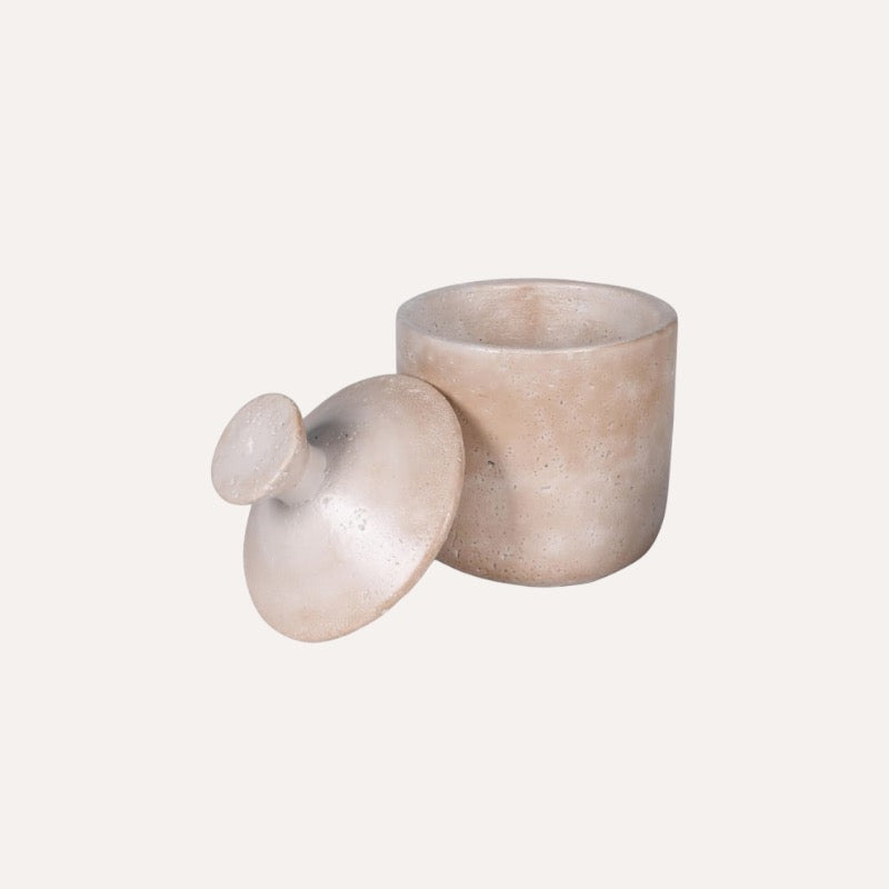 Small Taupe Jar