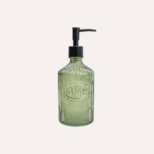 Green Glass Soap Dispenser