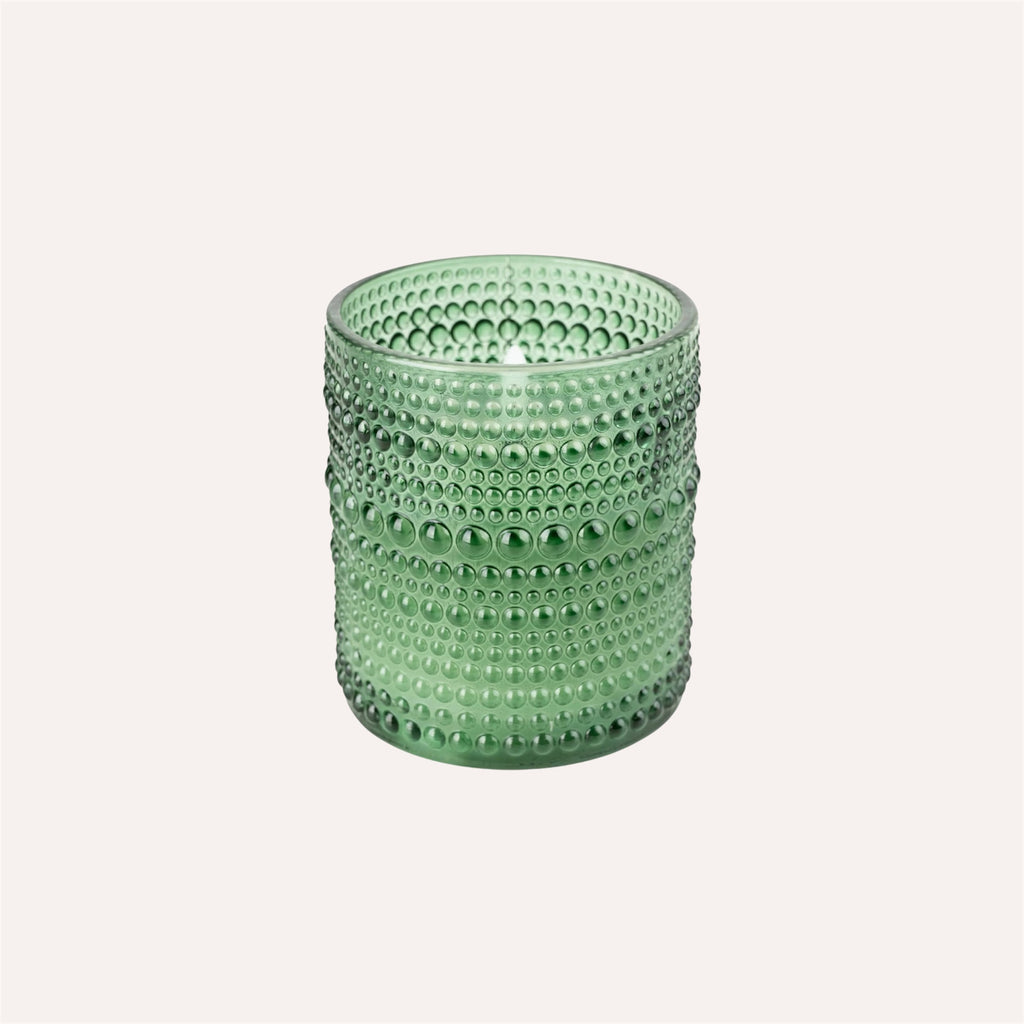 Olive Led Glass Candle
