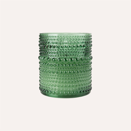 Olive Led Glass Candle