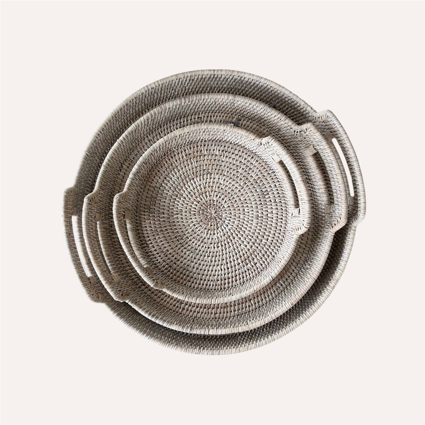 Round Rattan Trays