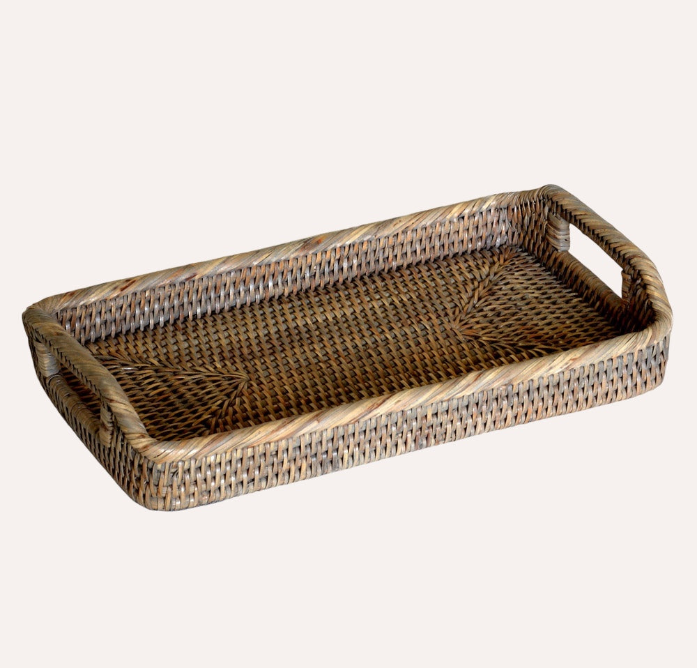 Burghley Rectangular Rattan Tray