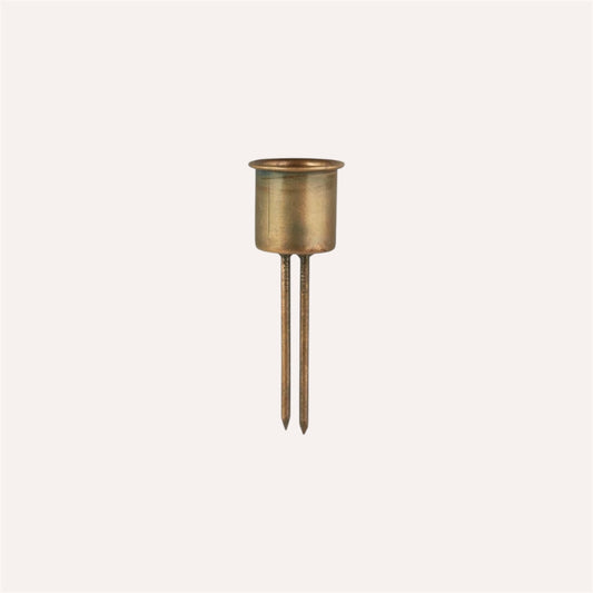 Antiqued Gold Dinner Candle Spear