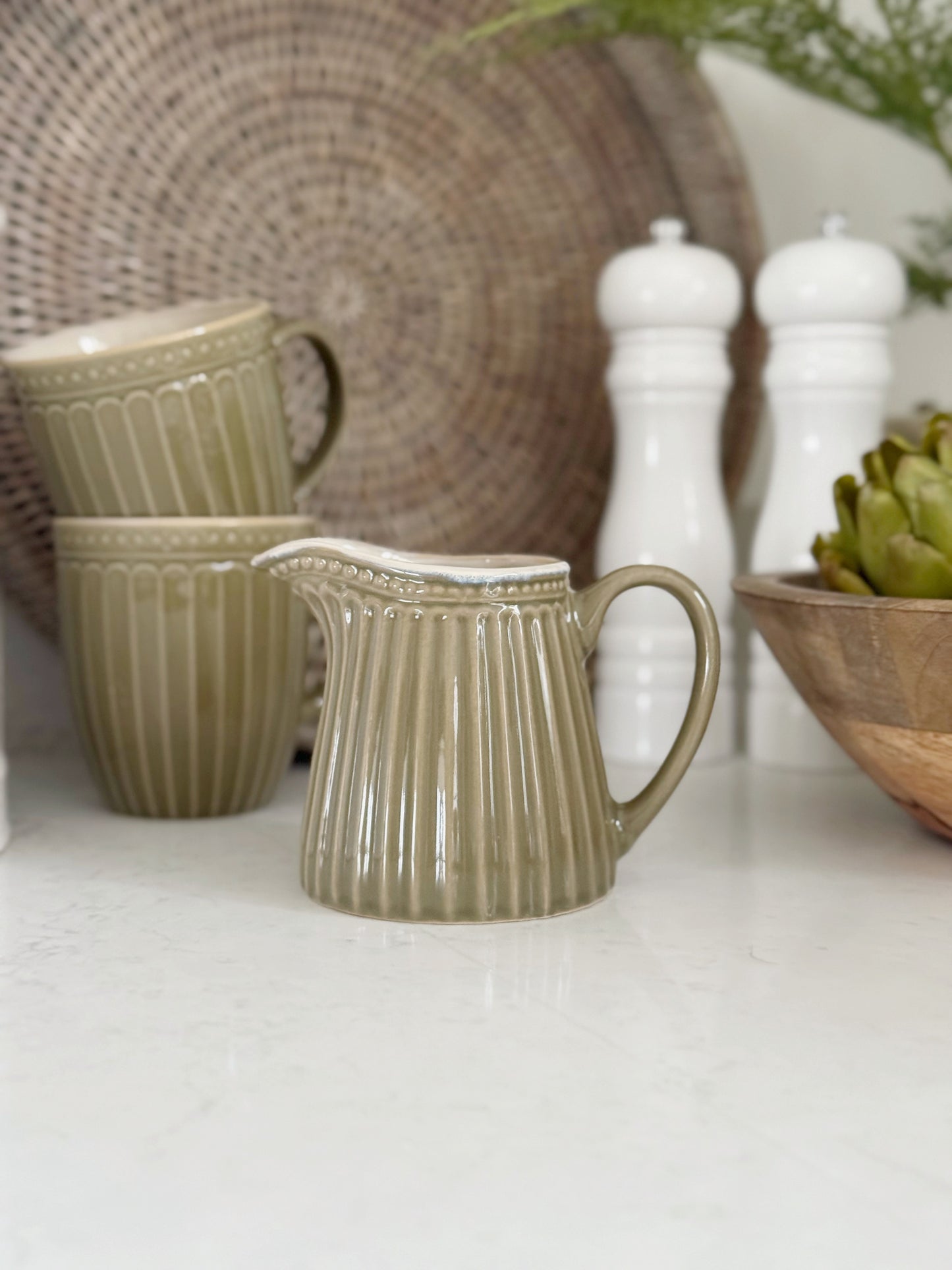 Green Pembroke Stoneware Jug