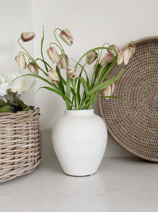White Stone Vase