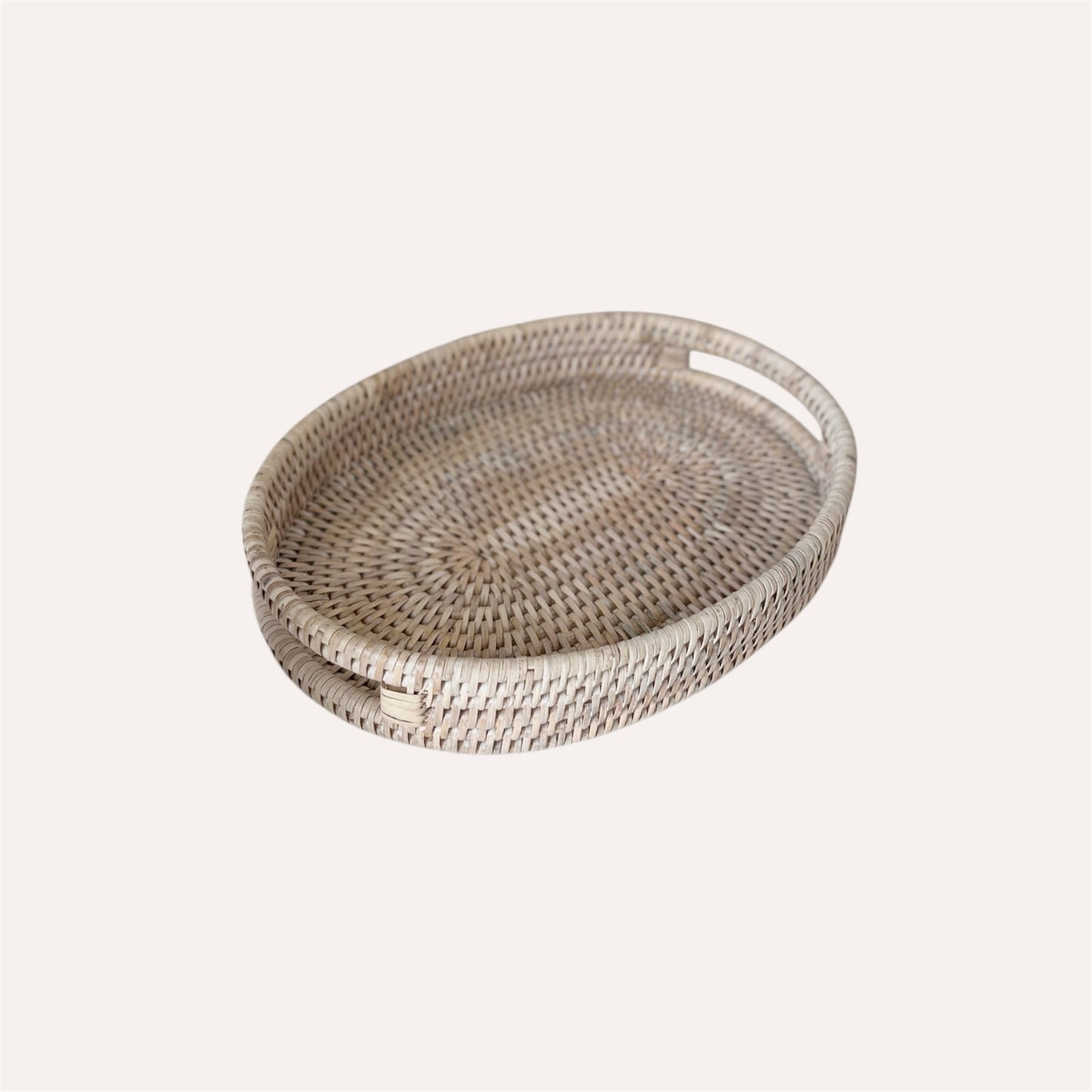 Small Oval Rattan Tray