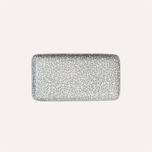 French Grey Leaf Plate