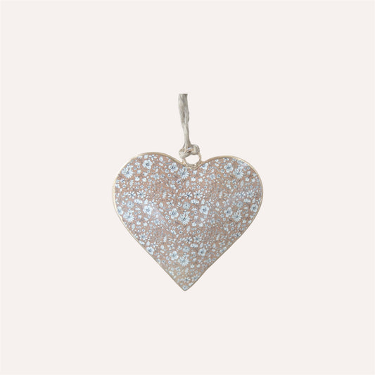 Taupe Metal Heart