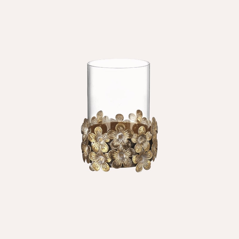 Gold Flower Base Candle Holder