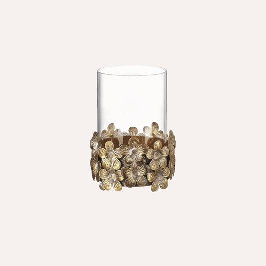 Gold Flower Base Candle Holder