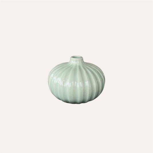 Round Green Bud Vase
