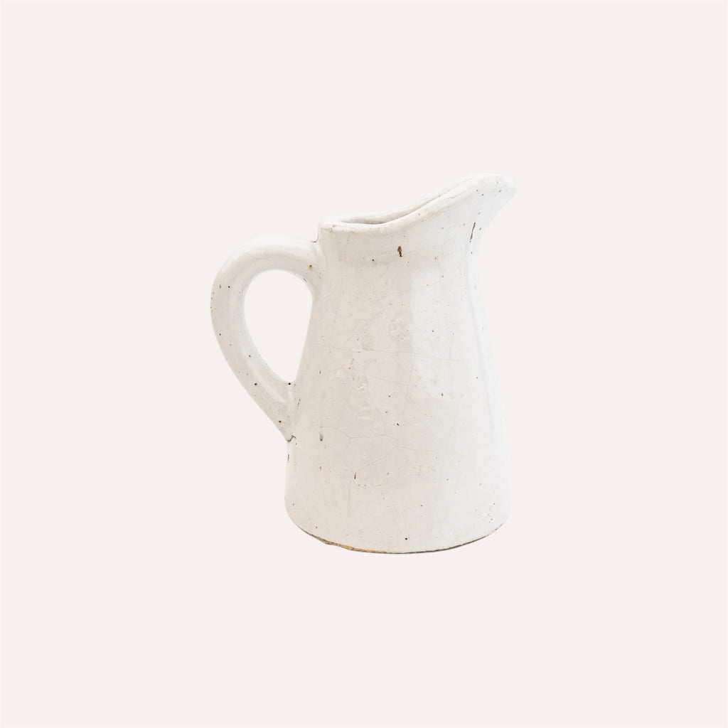 Distressed White Jug