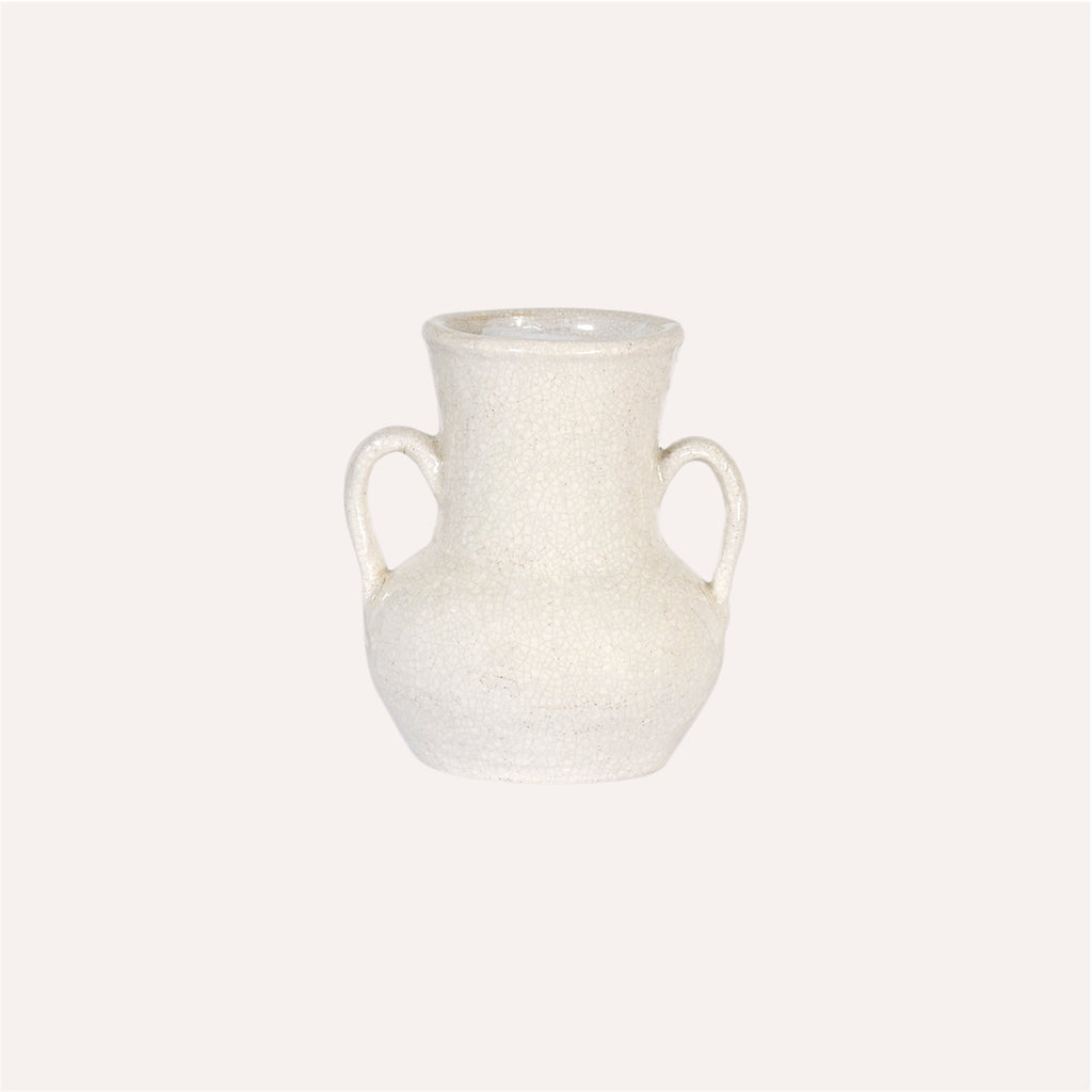 Imperfect Ravello Vase with Handles White
