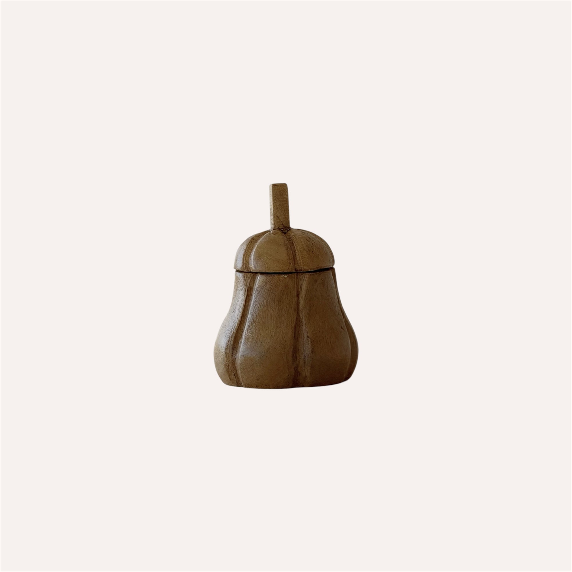 Wooden Pumpkin Jar