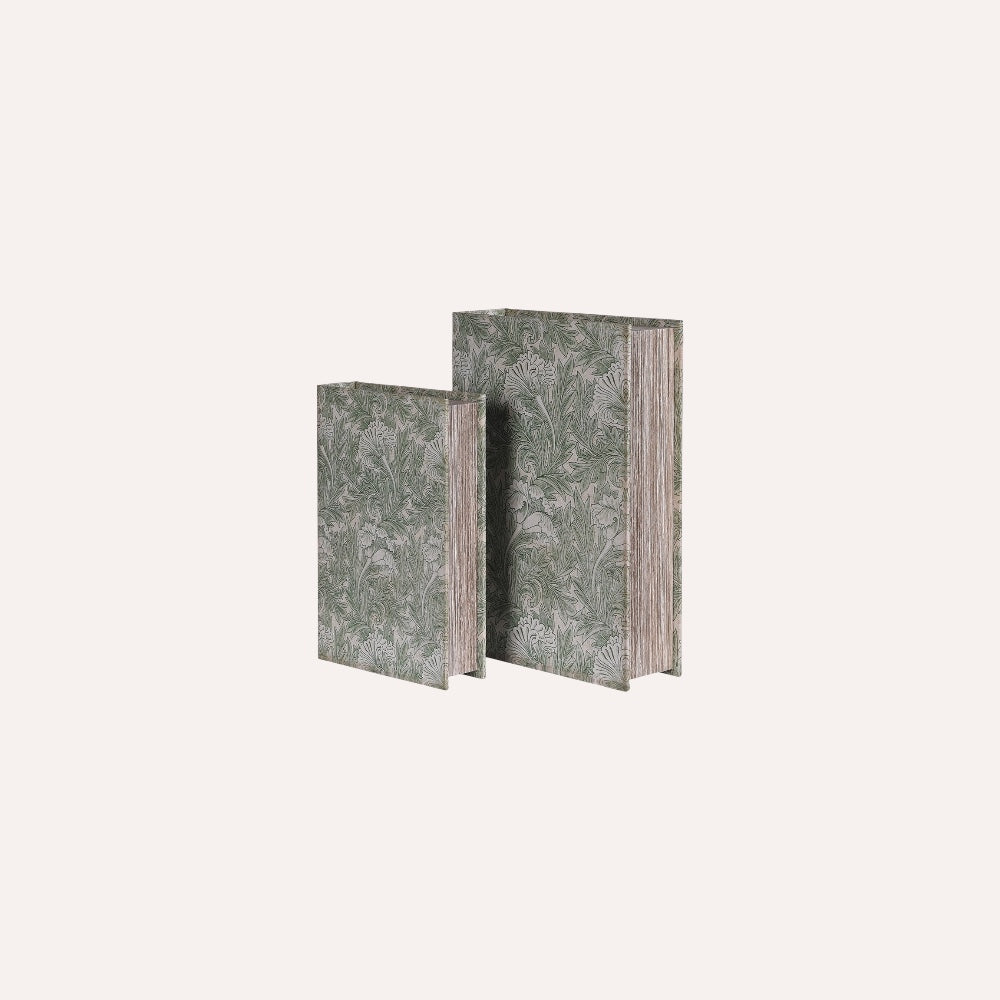 Set Of 2 Floral Book Boxes