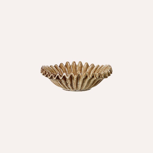 Ruffled Brown Melange Bowl