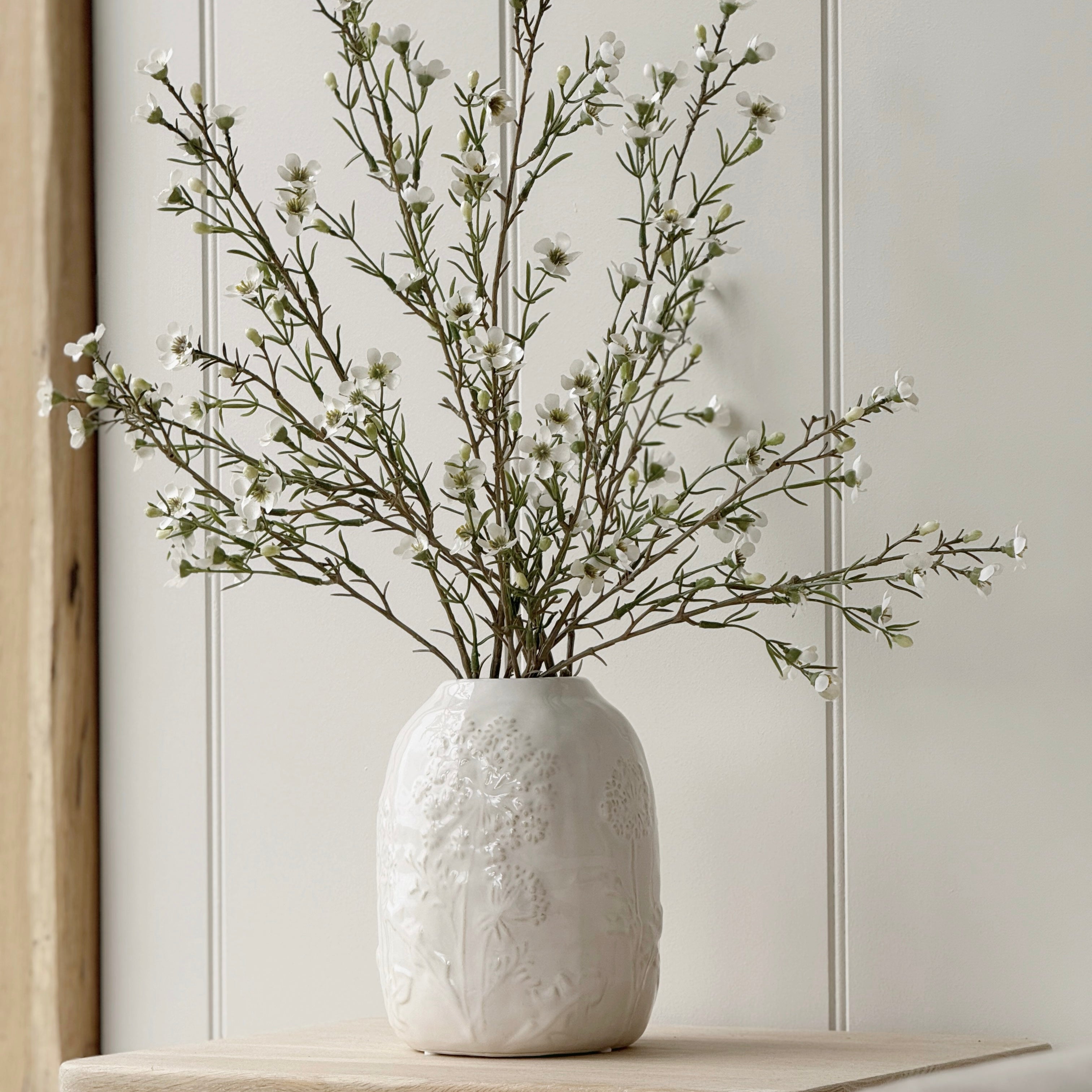 White Flower Vase