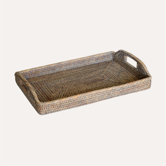 Medium Burghley Rectangular Rattan Tray