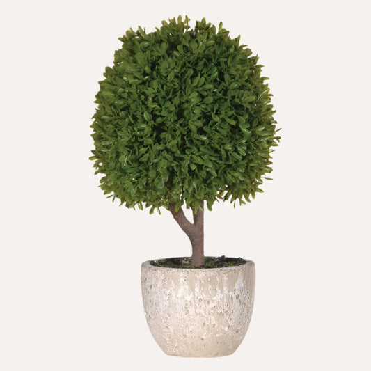 Faux Boxwood Ball In Pot