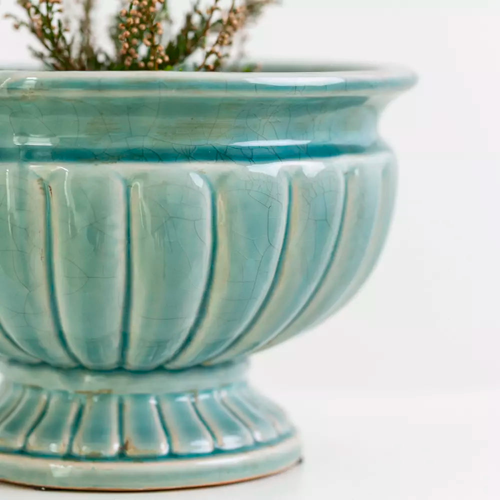 Sea Blue Ornate Planter