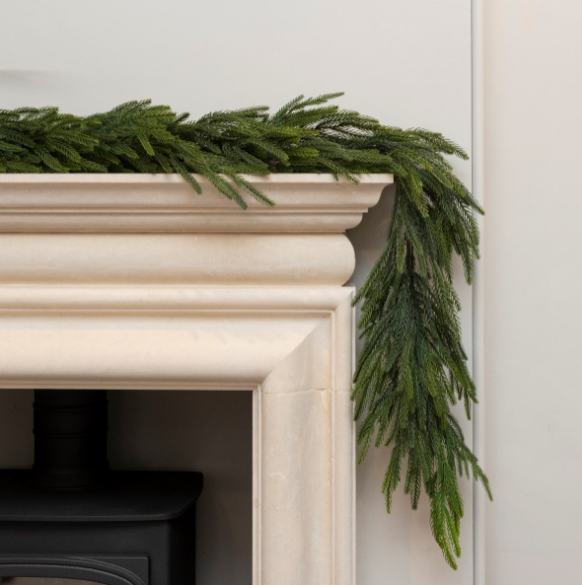 Large Waxed Pine Garland