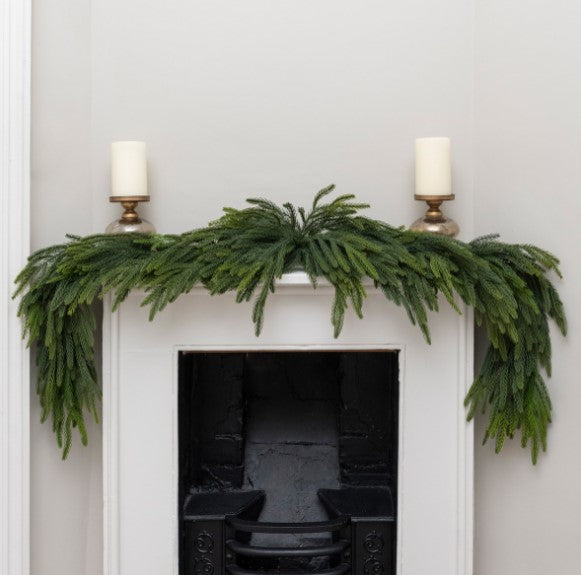 Large Waxed Pine Swag Garland