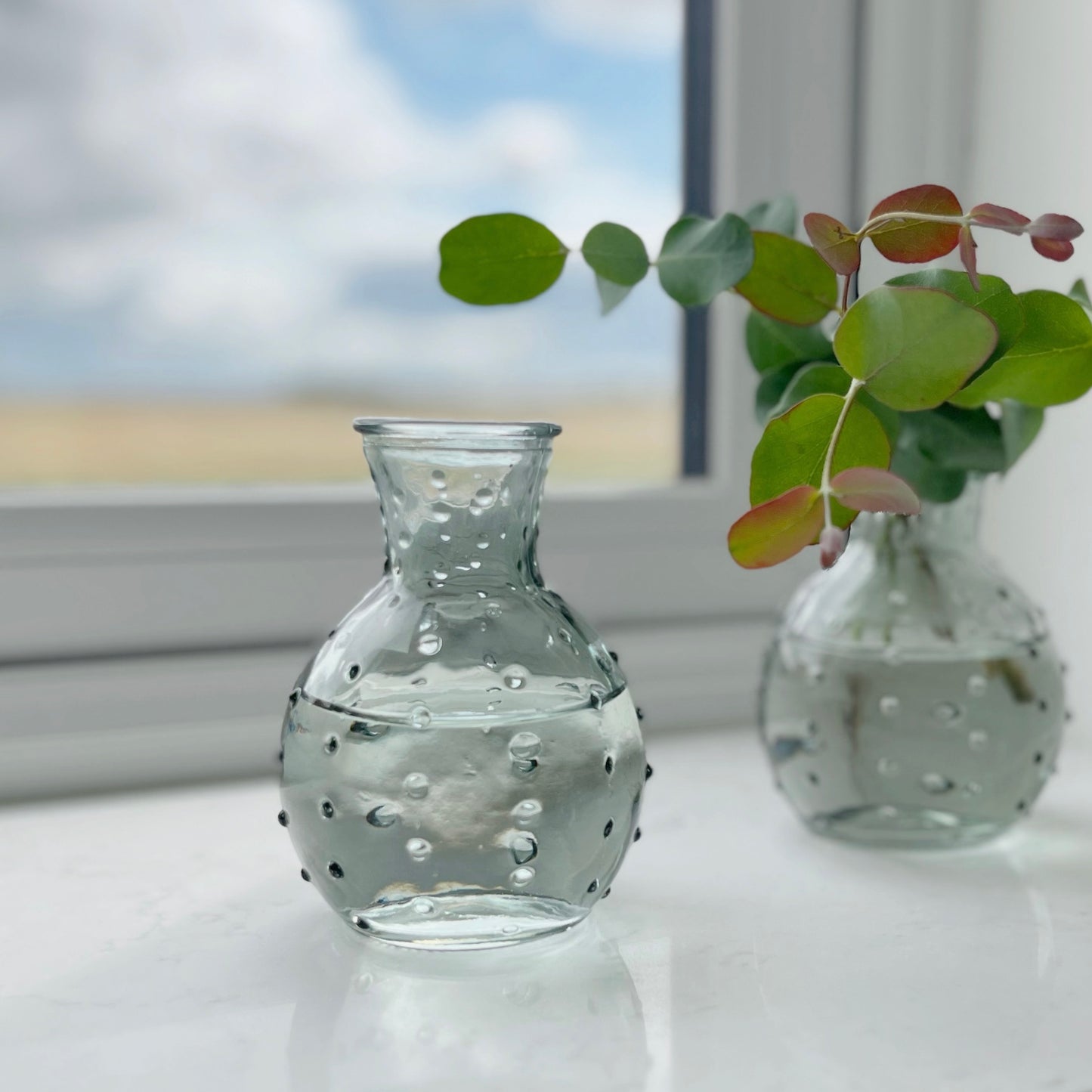 Green Dotty Stem Vase