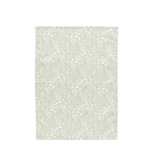 Set Of 3 Sage Floral Teatowel's