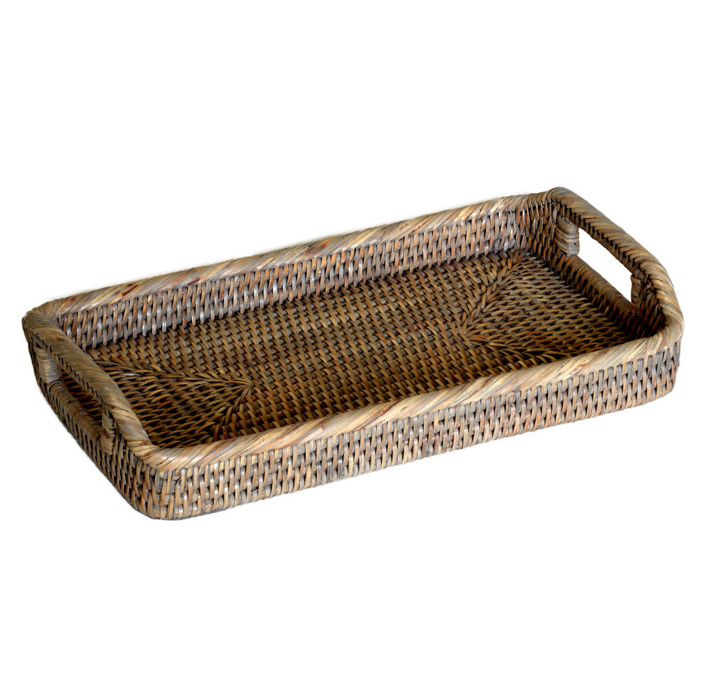 Burghley Rectangular Rattan Tray