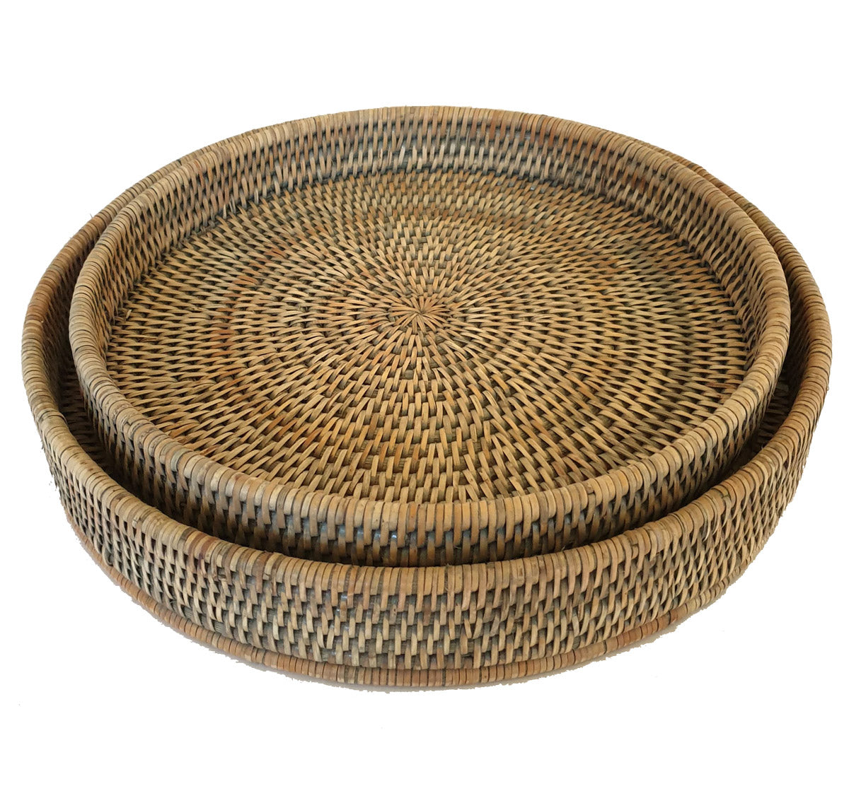 Burghley Round Rattan Tray