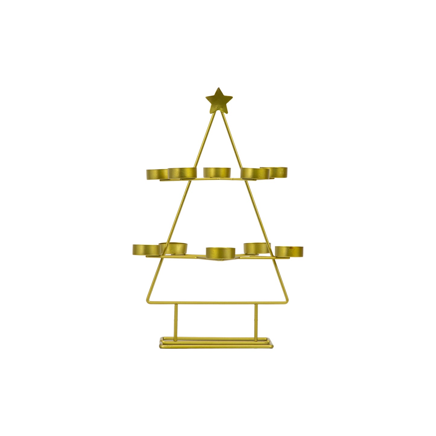 Gold Christmas Tree Tealight Holder