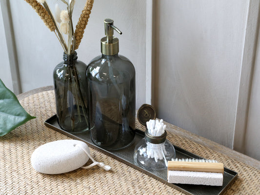 Coal Glass Pump Bottle