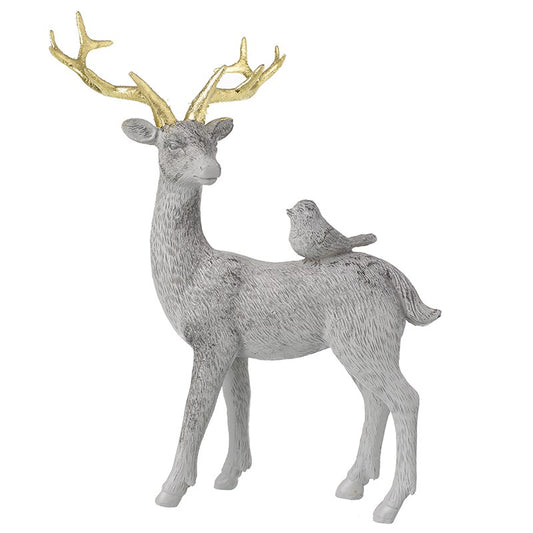 Standing Deer With Gold Antlers