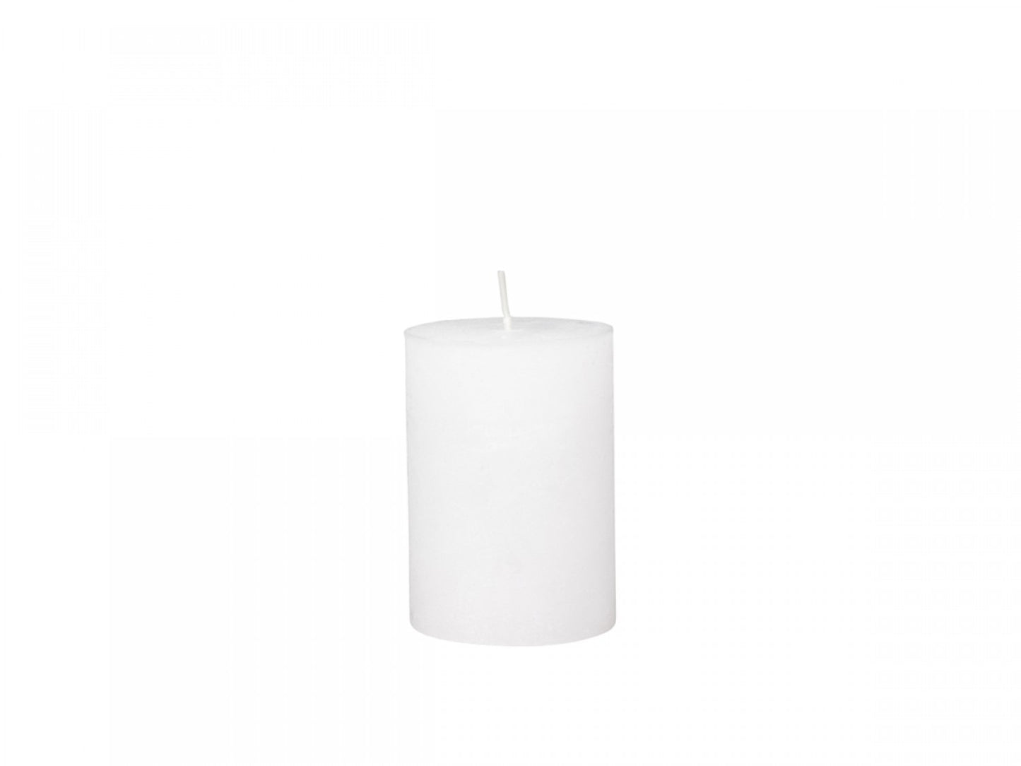 White Rustic Pillar Candle