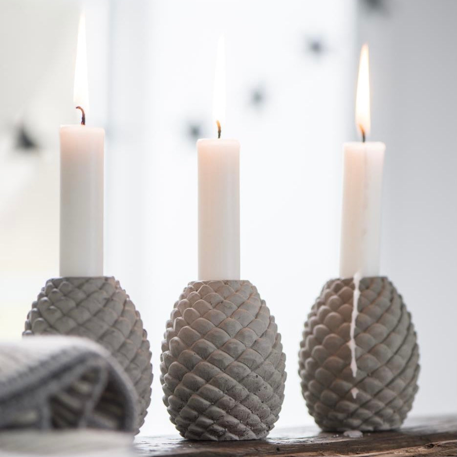 Cone Concrete Dinner Candle Holder